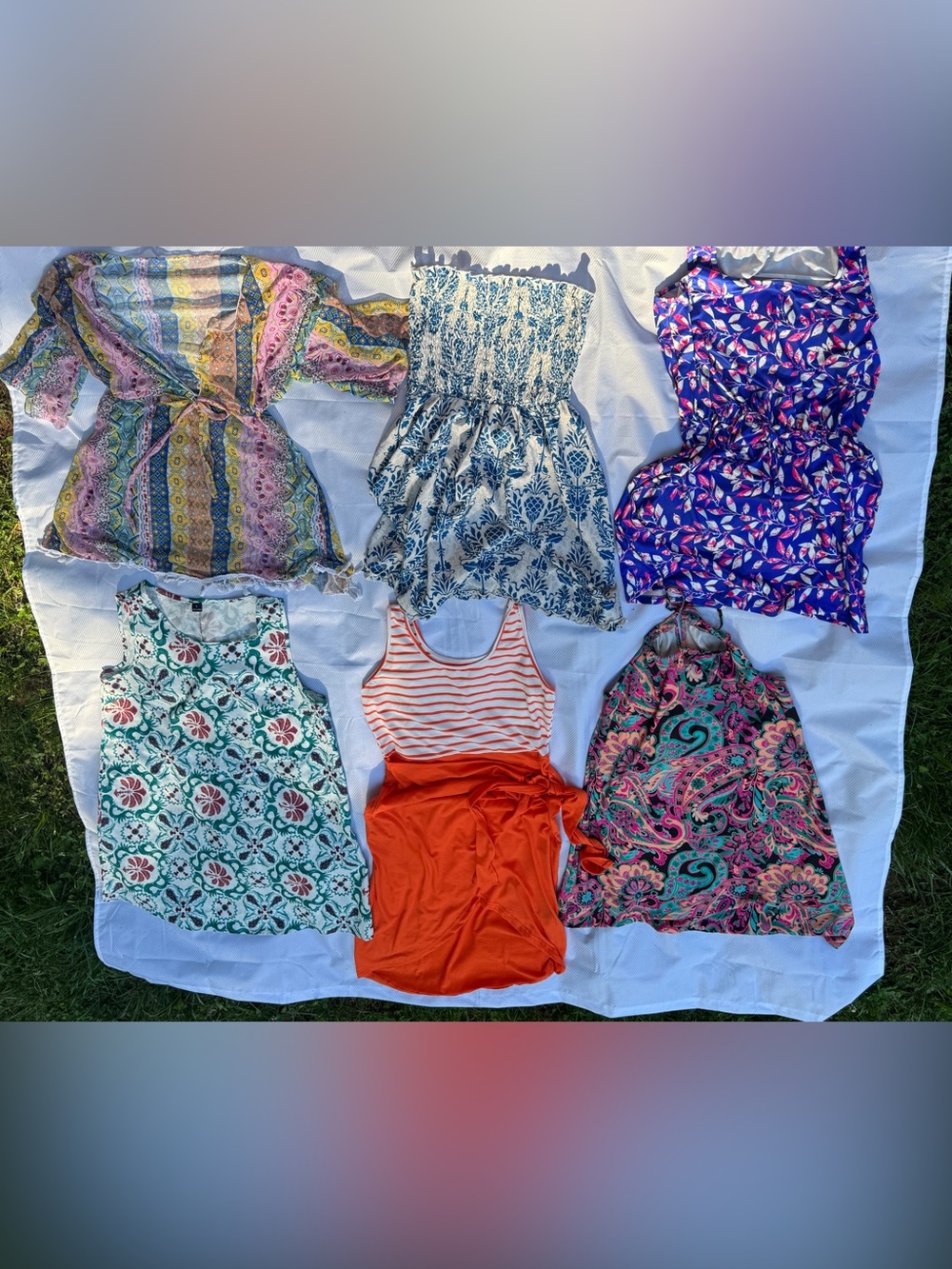 SHEIN Vacation Dress Bundle L Boho Tropical Cruise Resort Summer Lot